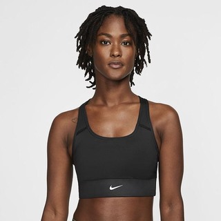 Maieu Nike Swoosh Medium-Support Pocket Dama Negrii Albi | MKUV-02317